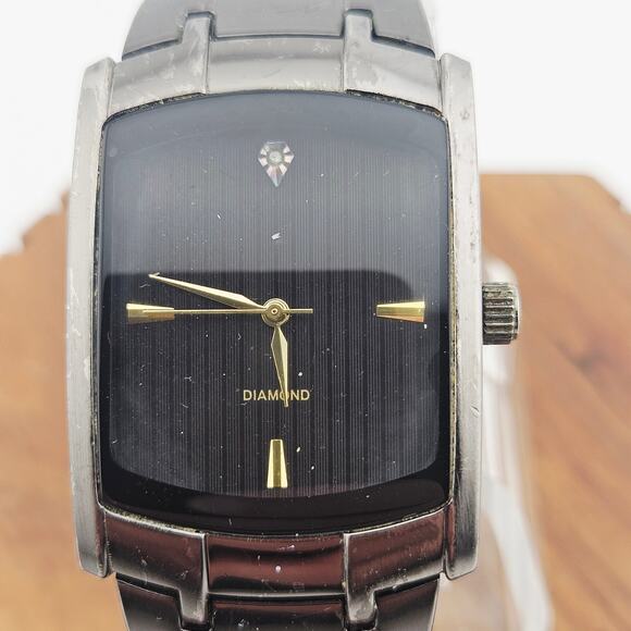 Allude Mens Metallic Gray Tone Watch Black Dial Minimalist Contemporary FMDAL355 - Picture 2 of 7